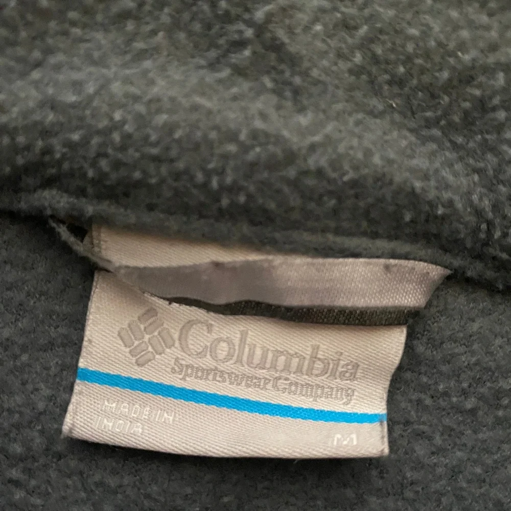 Columbia Mens Fleece Jacket Full Zip Gray Black Outdoors Coat M‎